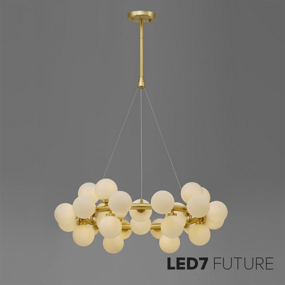 Loft Industry Modern - Bubbles Stick Circle Chandelier